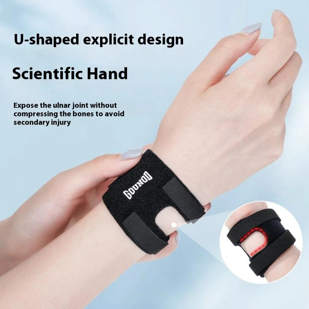 GOUNOD HW003 1Pc Sports Wrist Support TFCC Protection Wrap Sprain Recovery Compression Wrist Brace - Black - 3