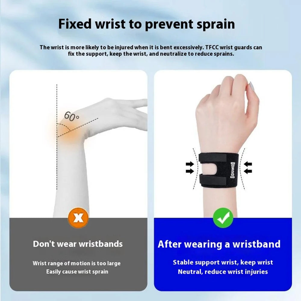 GOUNOD HW003 1 Pair Sports Wrist Support TFCC Protection Wrap Sprain Recovery Compression Wrist Brace - Black - 5