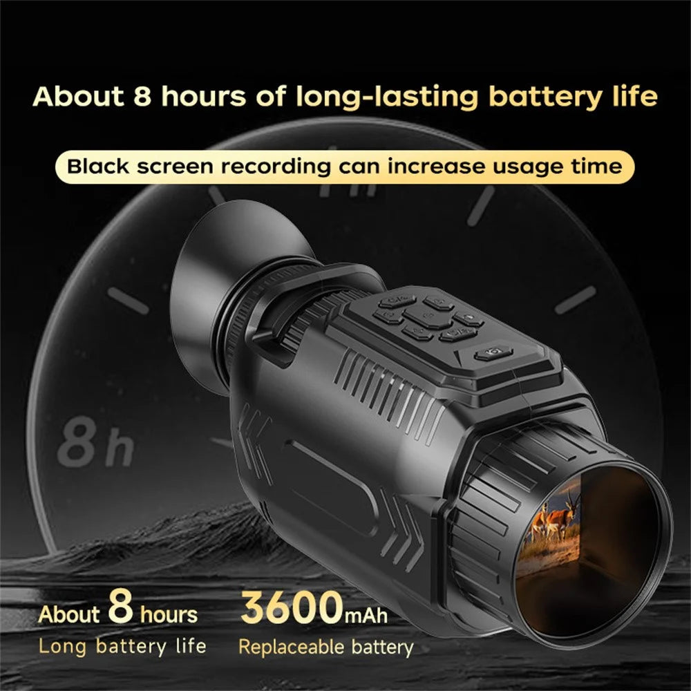D15 WiFi Night Vision Monocular Camera 4K Video 64MP Photo 28X Zoom for Wildlife Observation, with 32GB Memory Card - 6