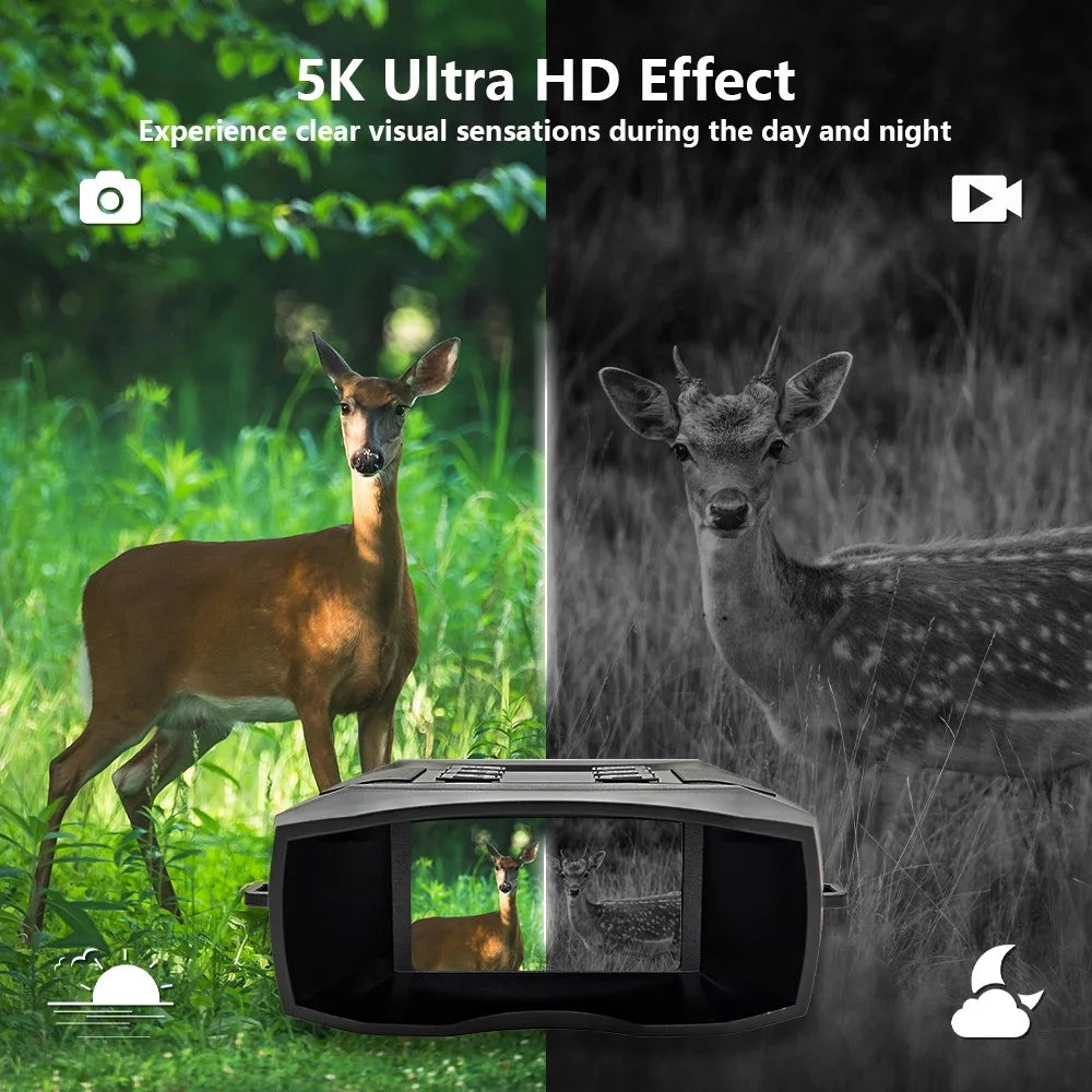 Z5 3 Inch HD Screen 5K Infrared Night Vision Binoculars 10X Digital Zoom Telescope with Flashlight - 5