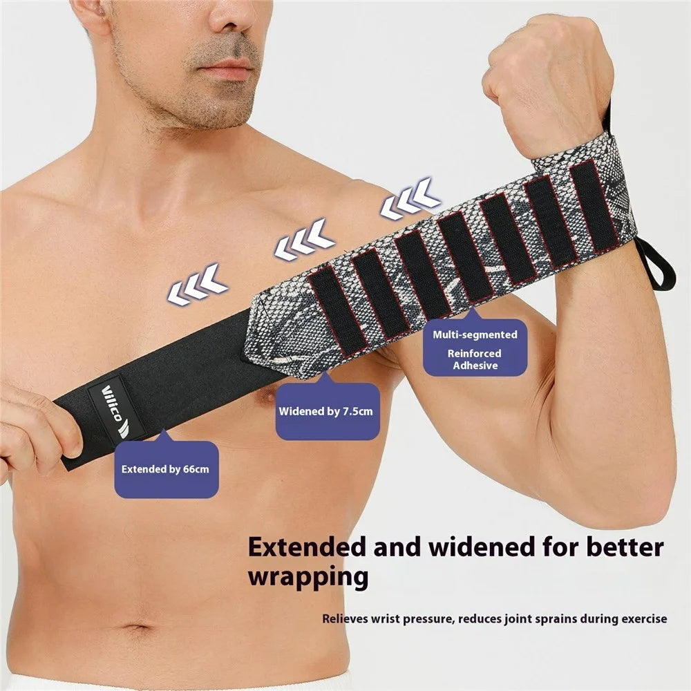 VILICO AB167 1Pc Sports Wrist Wrap Brace Weightlifting Fitness Injury Prevention Adjustable Wrist Guard - White - 3