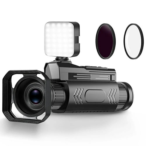 D12 Outdoor Infrared Digital Telescope 4K HD WiFi Night Vision Monocular Camera, with Len Hood + Polarizing Filter + Magnifying Lens + Fill Light - 1