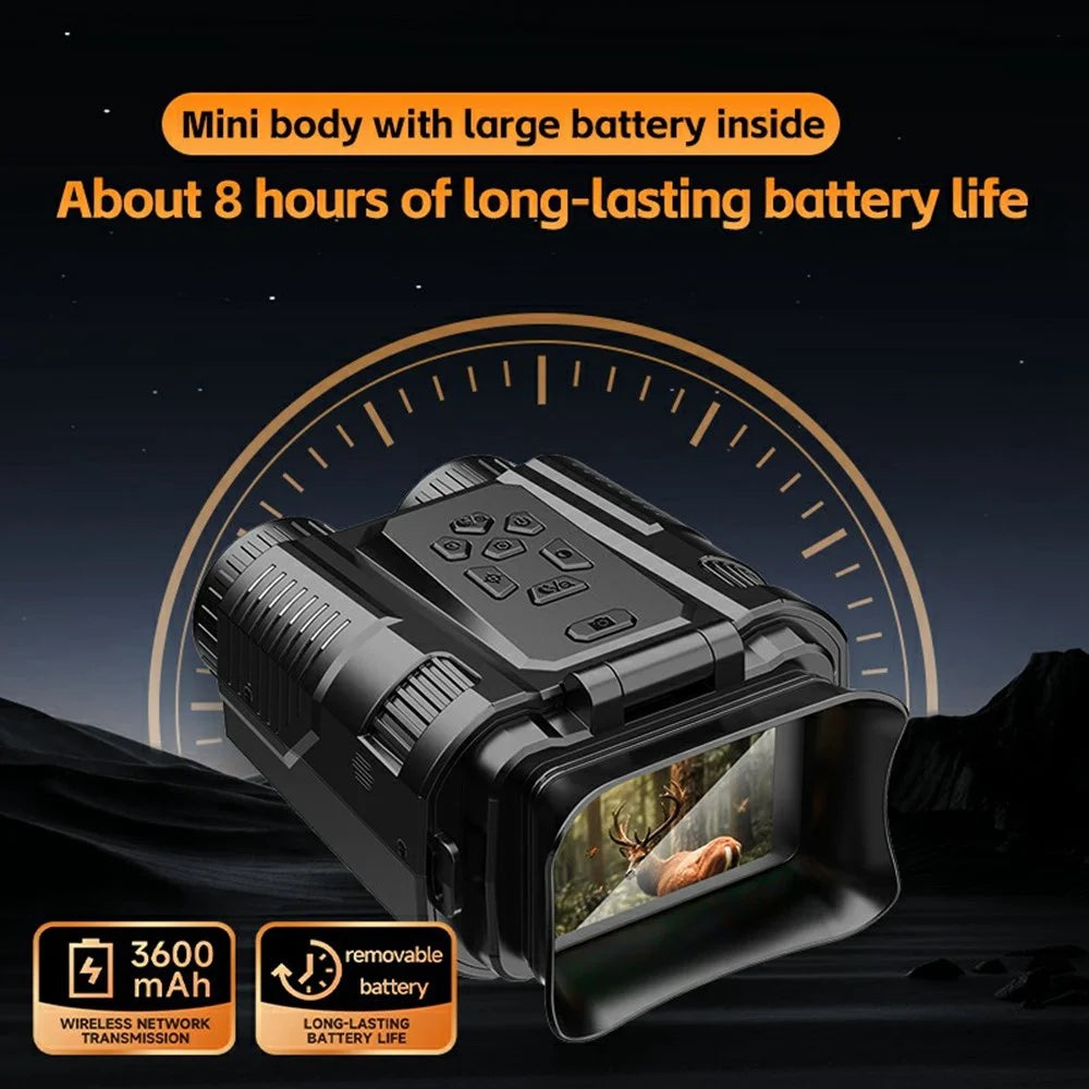 D13 4K HD Hunting Telescope 2 Inch IPS Screen 28x Zoom Outdoor Mini Binocular Night Vision Camera, with 32GB Card - 7