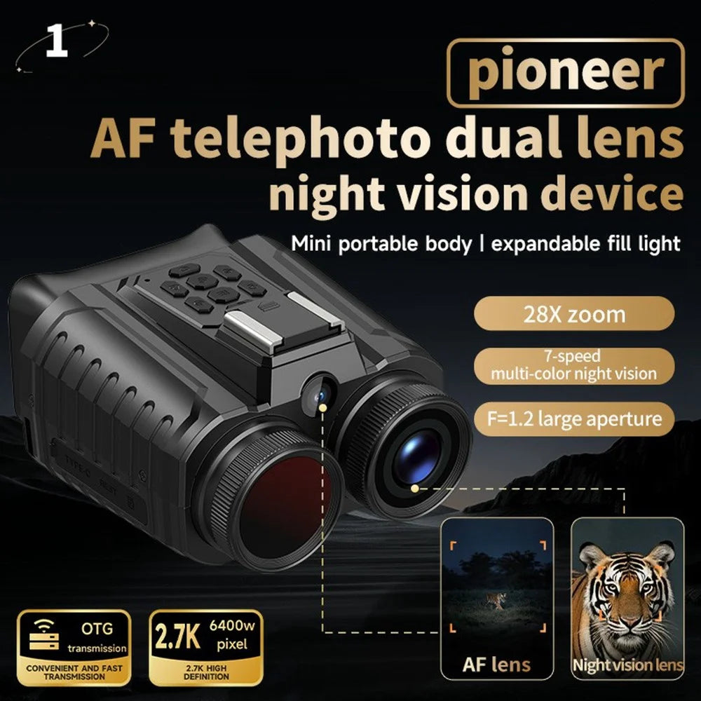 NV109 Outdoor Hunting 2.0 Inch IPS Screen Night Vision Binoculars Dual Lens Video Recording Camera - 3