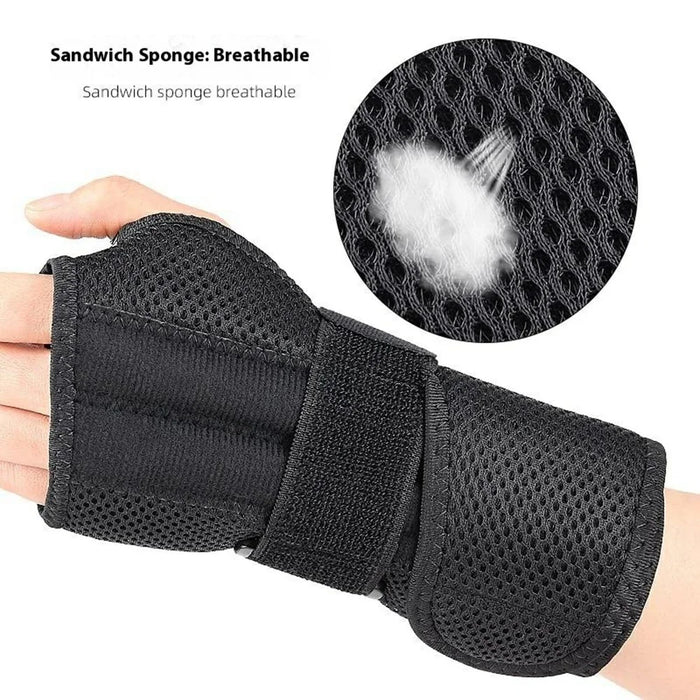 128 1Pc Wrist Support Brace Adjustable Compression Wrist Guard for Pain Relief  /  Injury Prevention - Black / Left - 3