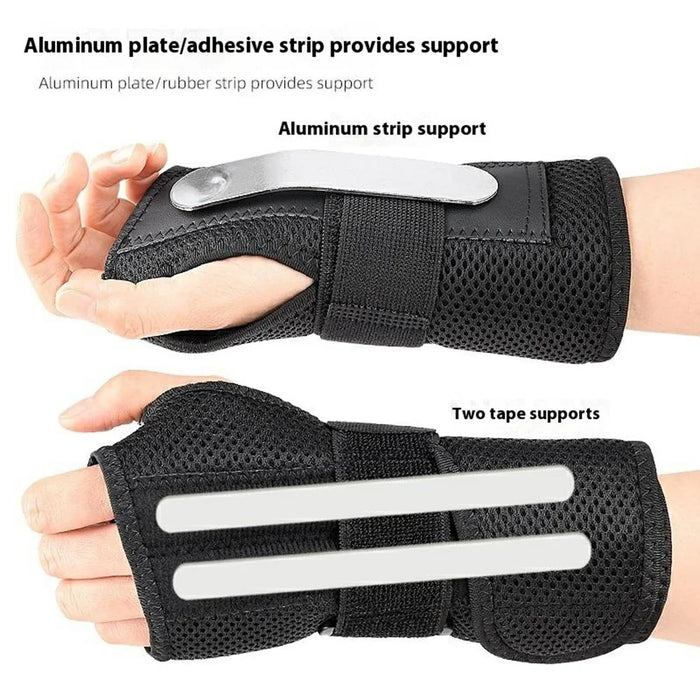 128 1Pc Wrist Support Brace Adjustable Compression Wrist Guard for Pain Relief  /  Injury Prevention - Black / Left - 4