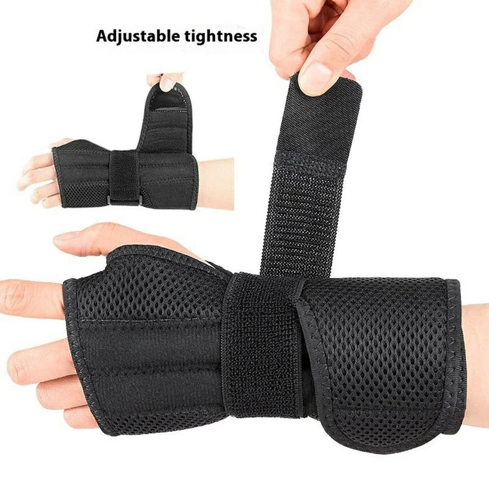 128 1Pc Wrist Support Brace Adjustable Compression Wrist Guard for Pain Relief  /  Injury Prevention - Black / Left - 5