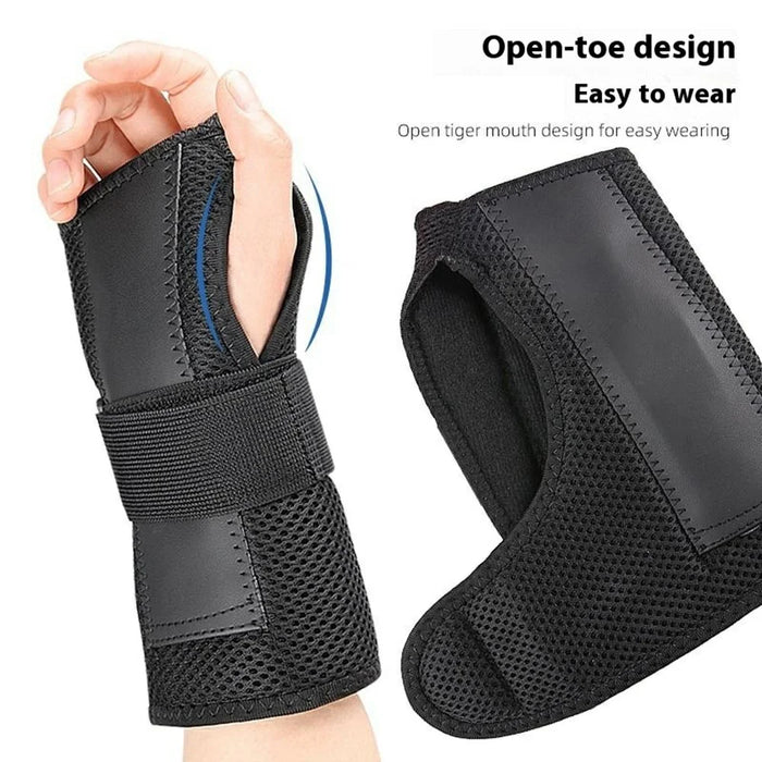 128 1Pc Wrist Support Brace Adjustable Compression Wrist Guard for Pain Relief  /  Injury Prevention - Black / Left - 6