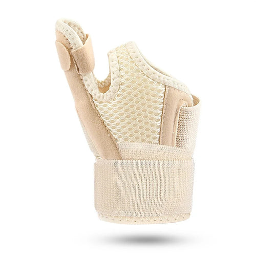 095 1Pc One Size Fits All Wrist Support Brace for Badminton Tennis Sports Adjustable Wrist Wrap Comfortable - Beige - 1
