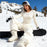 WOSAWE BD190 For Women Winter Ski Fleece Base Layer Pants High Elastic Tight Fleece-Lined Cold-Resistant Ski Leggings - Creamy Yellow, Asian M  /  EU S - 4