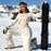 WOSAWE BD190 For Women Winter Ski Fleece Base Layer Pants High Elastic Tight Fleece-Lined Cold-Resistant Ski Leggings - Creamy Yellow, Asian M  /  EU S - 5