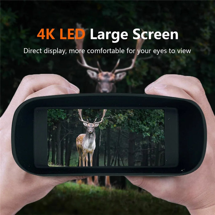 Y6 Night Vision Binoculars 36MP Digital 5X Zoom 4K 3 Inch LED Screen Telescope No Memory Card - Black - 6