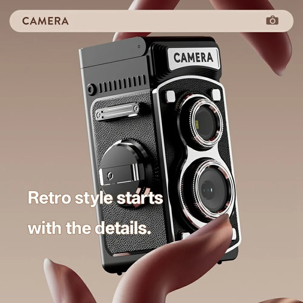 Y8000 Retro Camera Manual Joystick Simulation Vintage Portable Pocket HD Digital Camera No Memory Card - Black - 3