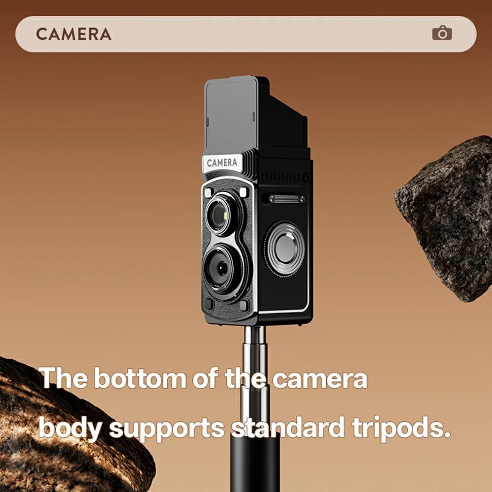 Y8000 Retro Camera Manual Joystick Simulation Vintage Portable Pocket HD Digital Camera No Memory Card - Black - 6