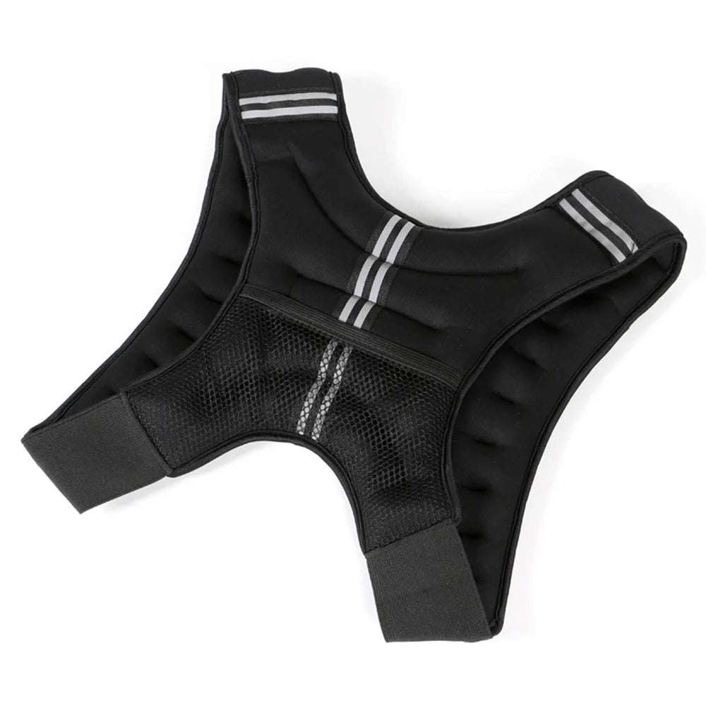 12LB Weighted Vest Adjustable Training Weight Vest with Iron Sand Bags For Strength Training Cardio Fitness - Black - 2