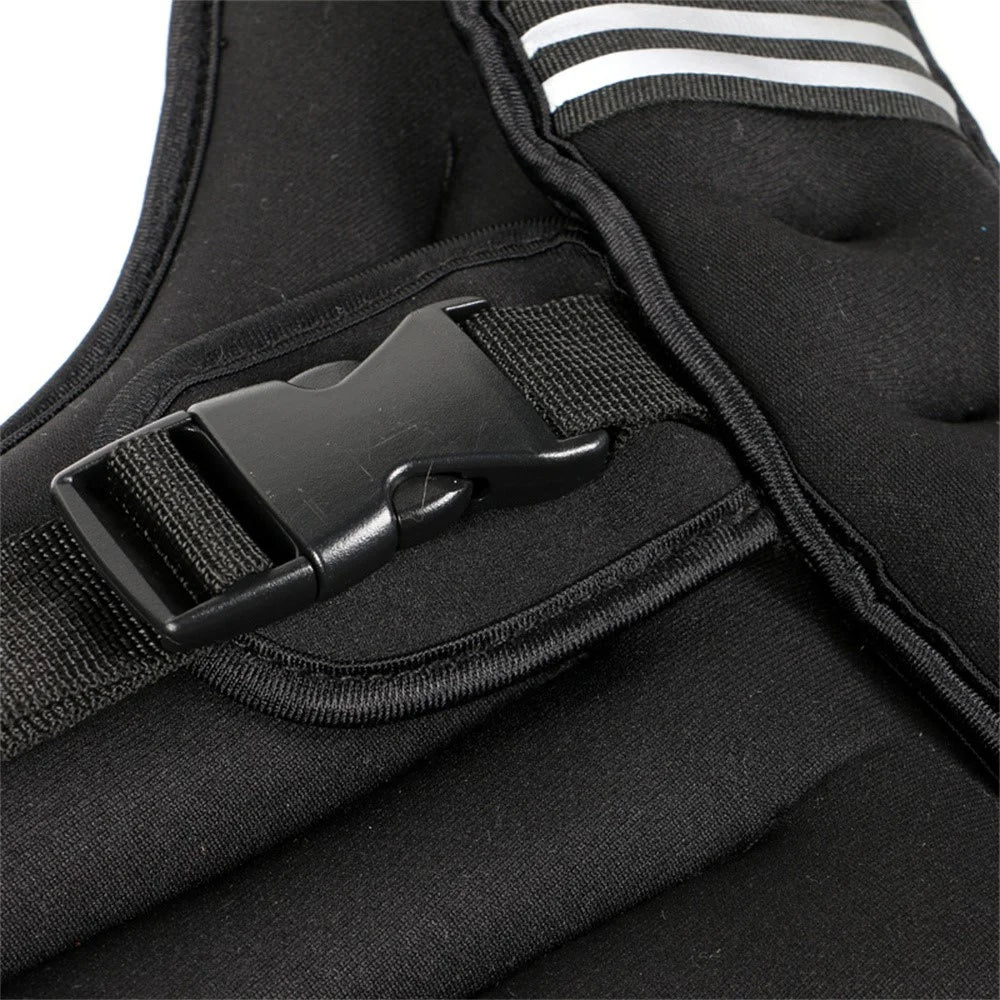 12LB Weighted Vest Adjustable Training Weight Vest with Iron Sand Bags For Strength Training Cardio Fitness - Black - 6