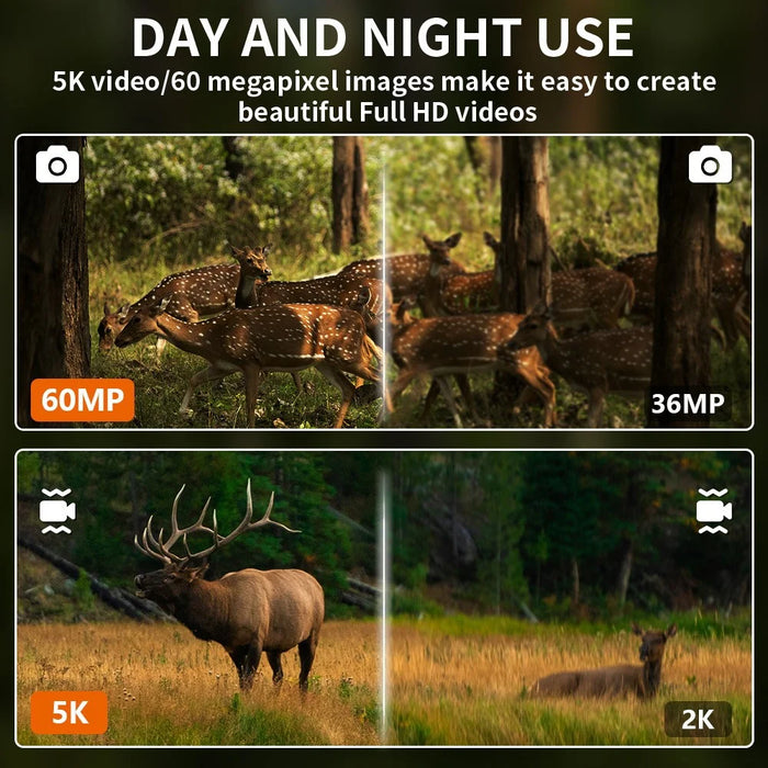 Z9 Night Vision Telescope 5K 9 Level Infrared Night Vision with 10X Zoom 60MP Camera for Hunting - Black - 7
