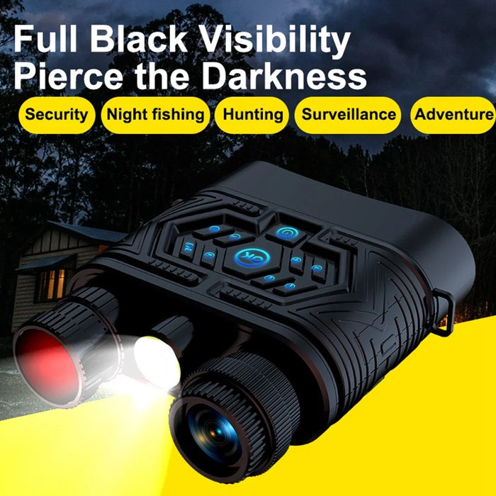 AC1000 Digital Night Vision Binoculars 1080P HD Infrared Scope 10X Zoom 3 inch Screen Telescope for Outdoor Hunting - Black - 2