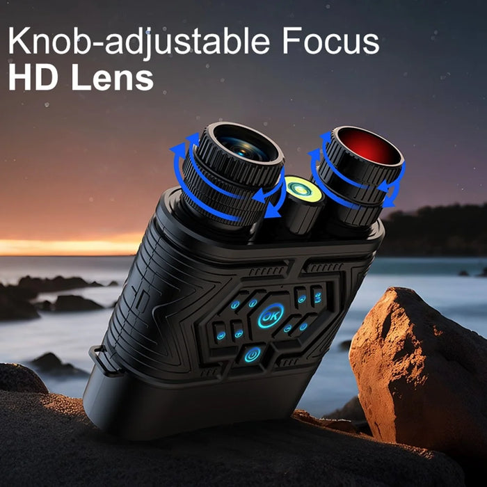AC1000 Digital Night Vision Binoculars 1080P HD Infrared Scope 10X Zoom 3 inch Screen Telescope for Outdoor Hunting - Black - 5