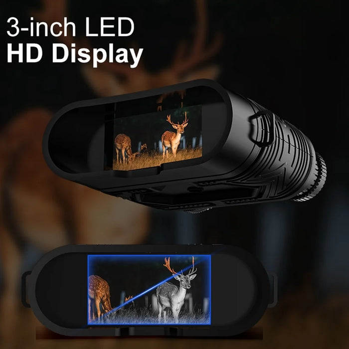 AC1000 Digital Night Vision Binoculars 1080P HD Infrared Scope 10X Zoom 3 inch Screen Telescope for Outdoor Hunting - Black - 6