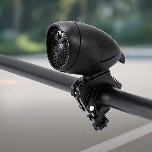 WEST BIKING YP0706073 40 Sound Effects DIY Voice Electric Horn Bell with 3-mode LED Light for Bike Cycling - Black - 1