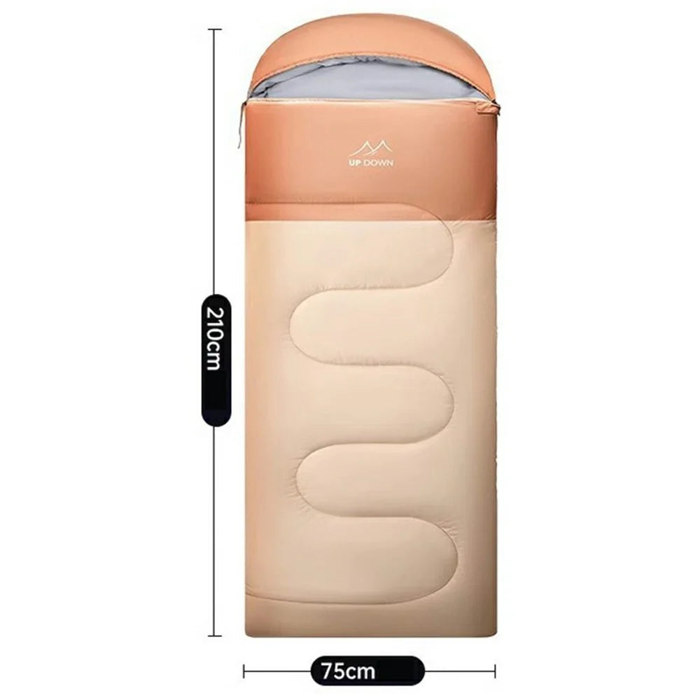 UPDOWN 2.4KG  /  -5~8 Degrees Celsius Envelope Sleeping Bag Adult Winter Thick Warm Outdoor Camping Warm Sleep Bag - Beige - 6