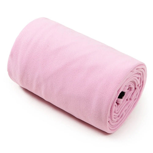 180 x 70 - 75cm Fleece Sleeping Bag Lightweight Portable Inner Liner for Outdoor Camping Travel - Pink - 1