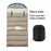 2.5kg 100cm Extra Wide Adult Sleeping Bag Winter Thick Warm 0℃ Outdoor Camping Envelope Hooded Sleeping Bag - Khaki - 3
