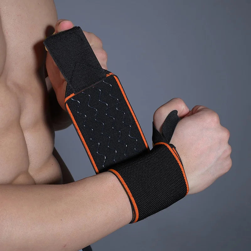 VBOSI 4324V 1Pc Anti-Slip Compression Wrist Wrap Adjustable Wrist Support with Thumb Loop for Weightlifting Push-ups Gym - Red - 5
