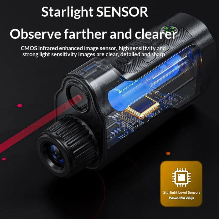 329 Digital Night Vision Binoculars 1080P 4K 800m Range 10X Zoom 5W IR Infrared Telescope for Hunting Camping - Black - 4