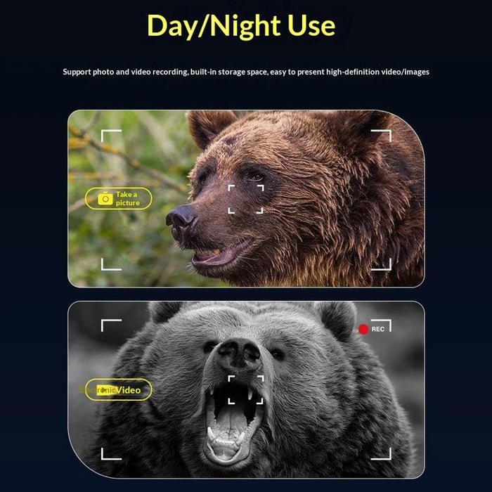 326 Night Vision Binoculars 4K HD Infrared 800M Range 3.0 Inch Screen 10X Zoom Digital Telescope for Outdoor Hunting - Black - 2