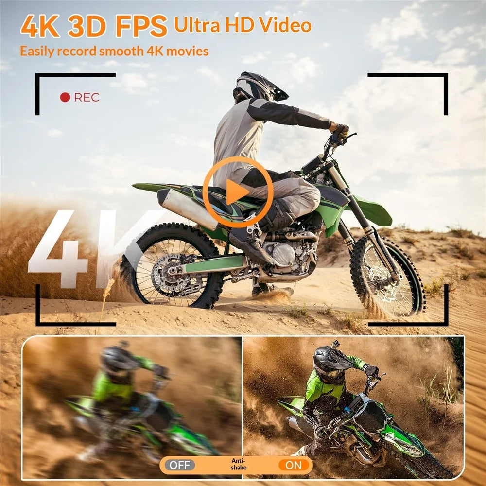 DC03 4K Digital Camera 50MP Ultra HD 16X Zoom 2.8 Inch IPS Flip Screen Photo Video Recorder for Vlog Photography - Black - 6