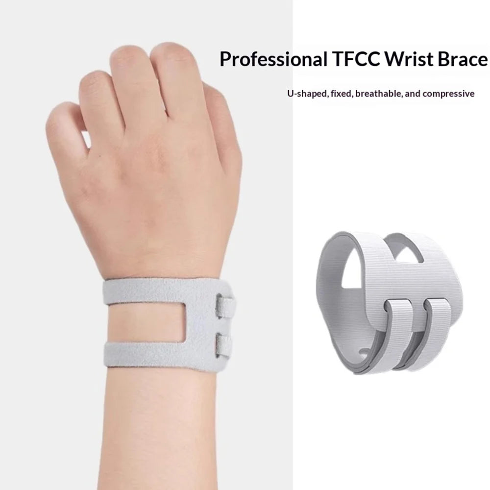 1Pc TFCC Wrist Support for Tendon Injury U-Shape Design Wrist Brace for Tennis Badminton Sports - Grey S - 5
