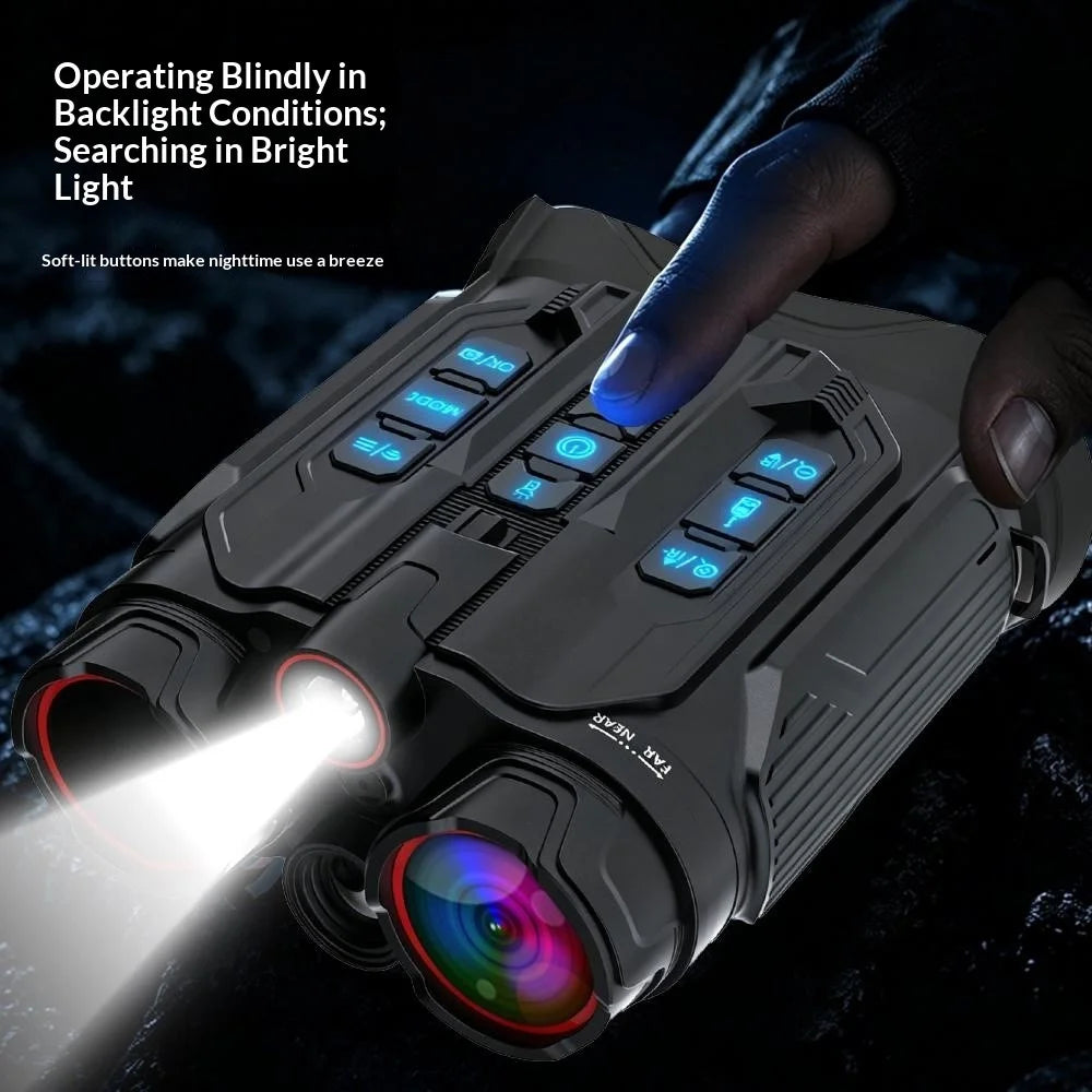 D58 Tactical Night Vision Binoculars 3.5 Inch HD Screen GPS Infrared Rangefinder for Outdoor Recording - Black - 5