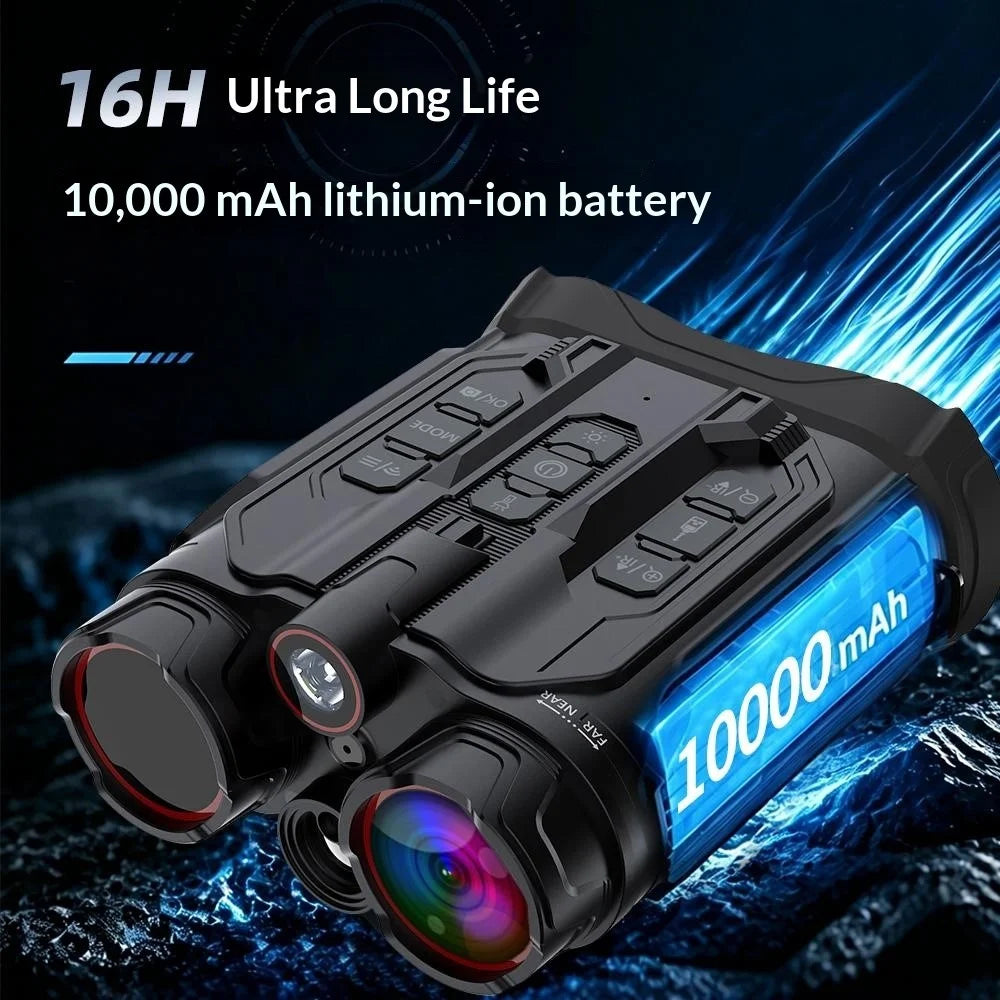 D58 Tactical Night Vision Binoculars 3.5 Inch HD Screen GPS Infrared Rangefinder for Outdoor Recording - Black - 6