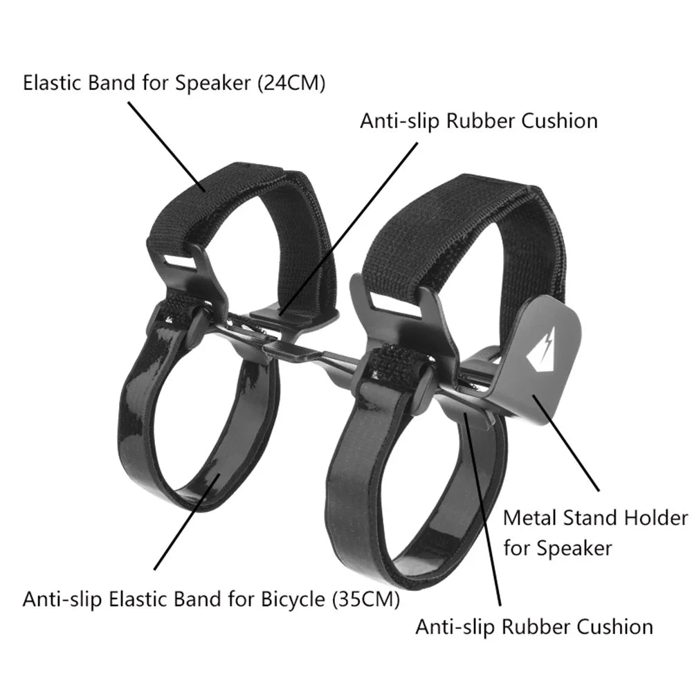 Bike Bottle Cage Mount Holder Portable Bluetooth-compatible Speaker Mount Fixed Strap Cup Holder - 3