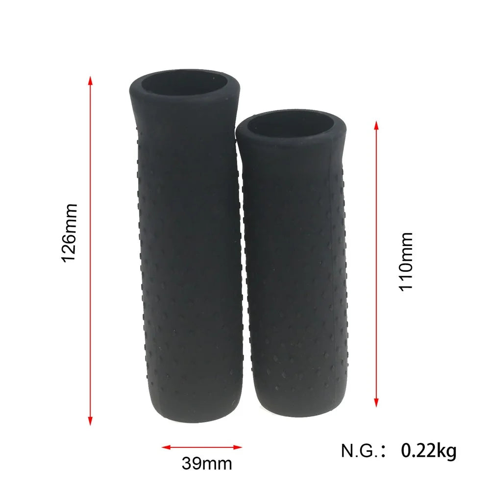 1 Pair Rubber Handlebar Grip for Ninebot Max G30, Electric Scooter Anti-slip Handlebar Grip Cover - Black - 5