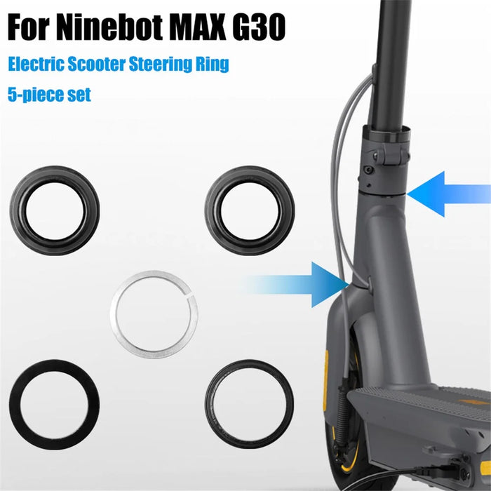 5Pcs/Set for Ninebot MAX G30 Electric Scooter Aluminum Alloy+ABS Bearings Rotating Steering Bushes - 4