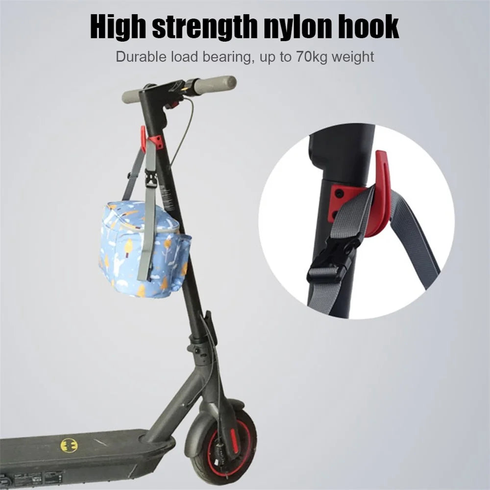 Nylon Hook for Ninebot Max G30 Electric Scooter Storage Hook Hanging Bag Claw Hanger - Red - 3