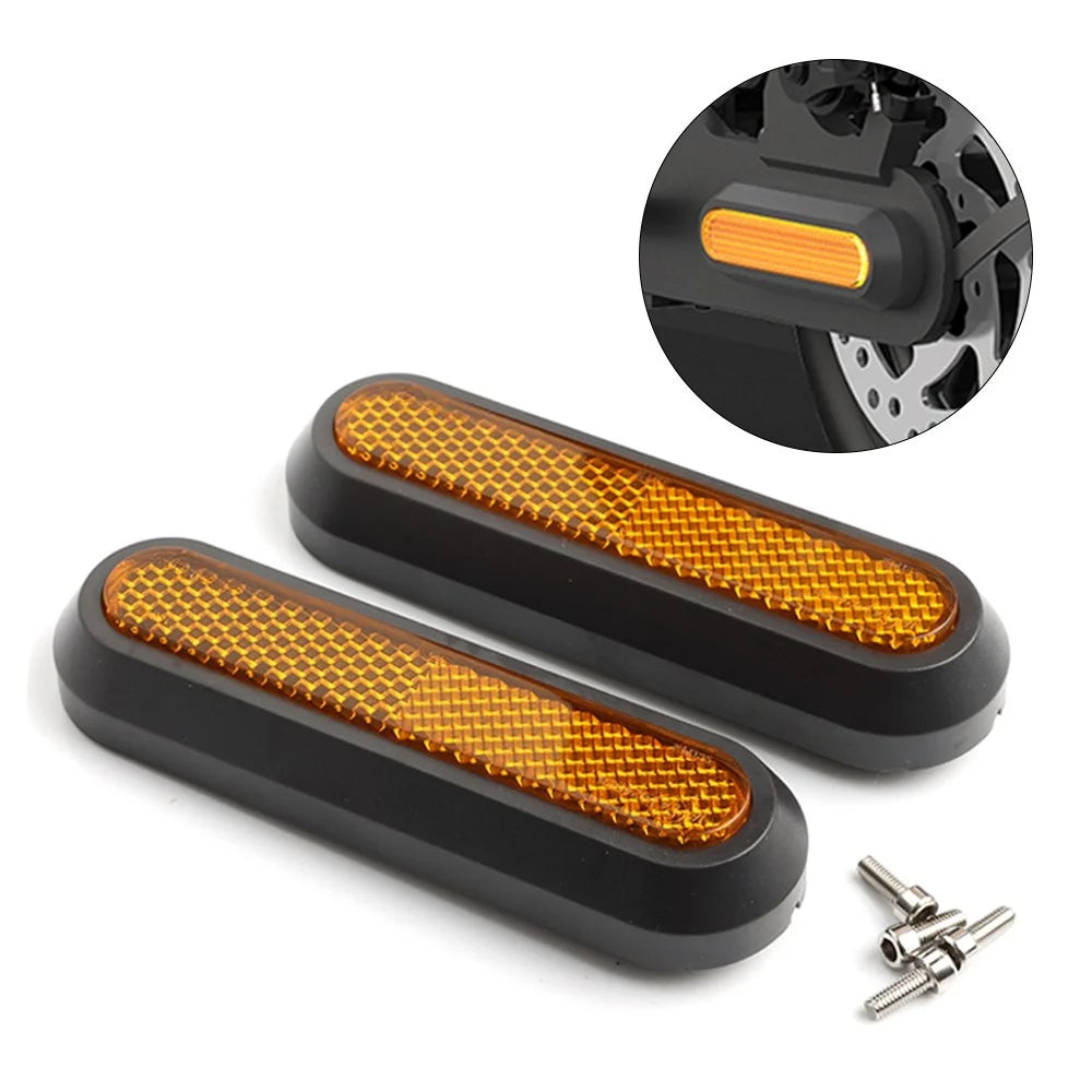 1 Pair for Xiaomi M365/Pro/1S/Pro2 Electric Scooter Rear Wheel Reflective Protective Cover Left+Right Side Decorative Shell - 1