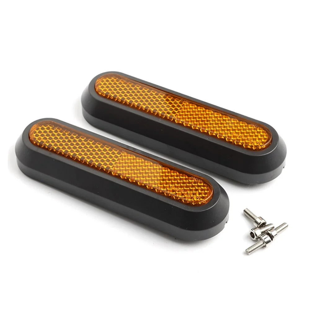 1 Pair for Xiaomi M365/Pro/1S/Pro2 Electric Scooter Rear Wheel Reflective Protective Cover Left+Right Side Decorative Shell - 2