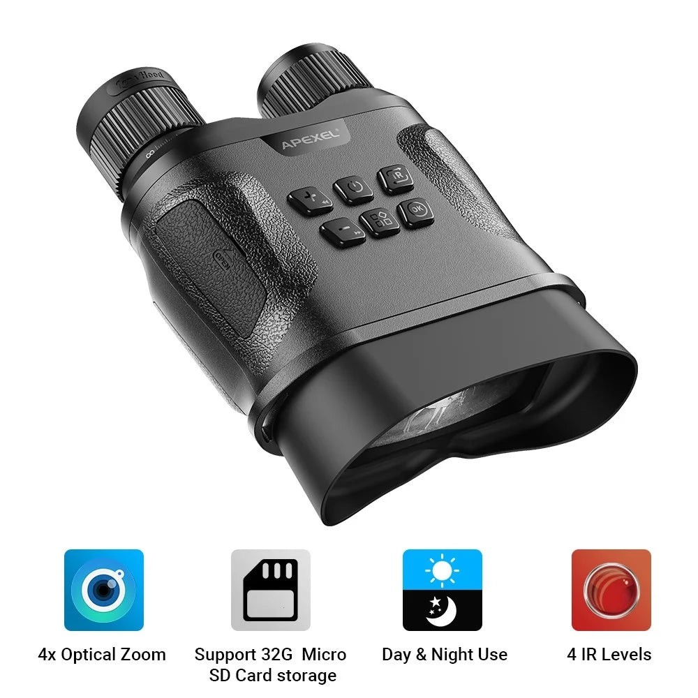 APEXEL APL-NV008 12X Digital Zoom IR Night Vision Binoculars Multi-Layer Coated Night Vision Device with 5 IR Level Adjustable - 2