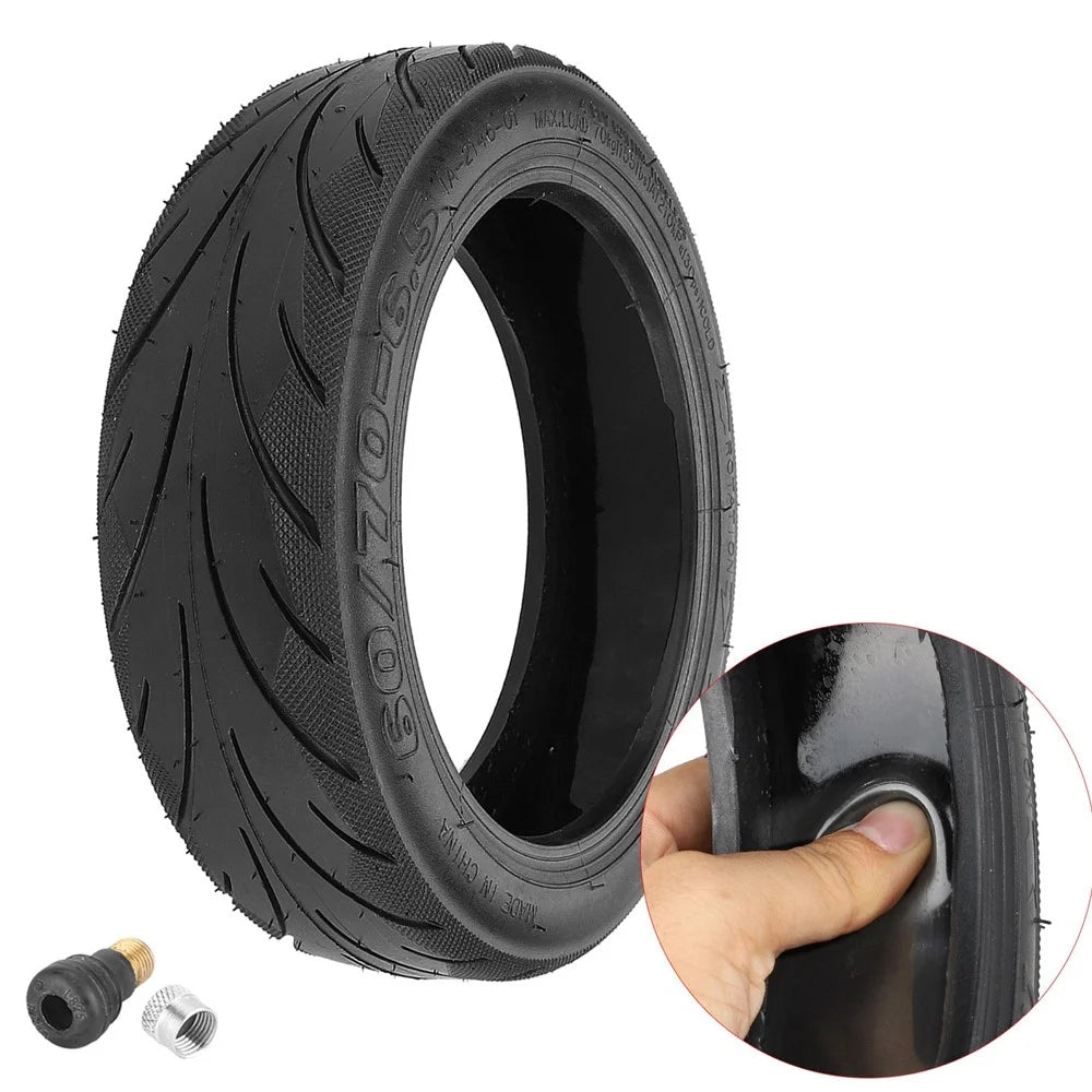 For Ninebot MAX G30 Electric Scooter Tires Solid Rubber Anti-explosion Wear-resistant Tire Replacement with Valve - 3