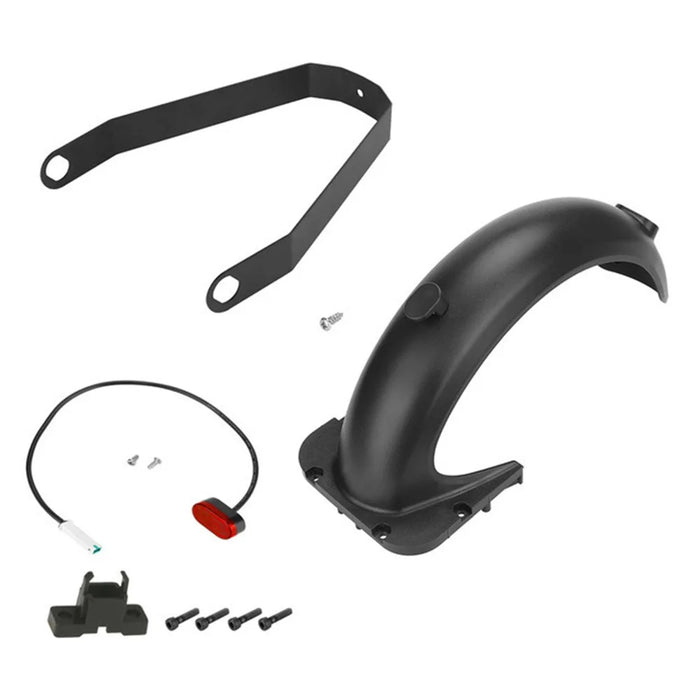 Rear Fender Bracket Kit for Ninebot G30 Max Electric Scooter Back Mudguard with Tail Light Replacement Accessory - Black - 1