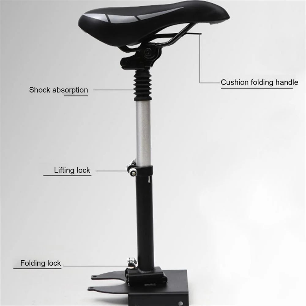 For Xiaomi M365 Electric Scooter Saddle Adjustable Shock Absorbing Seat Replace Parts - Black - 3
