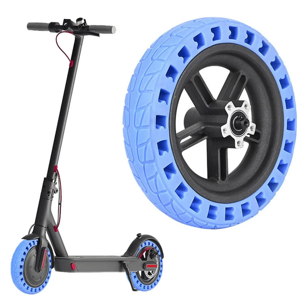 8.5inch Rubber Solid Tire for Xiaomi M365 Pro / Pro 2 / Pro 3 Electric Scooter Shock Absorber Damping Tyre with Wheel Hub - Blue - 2