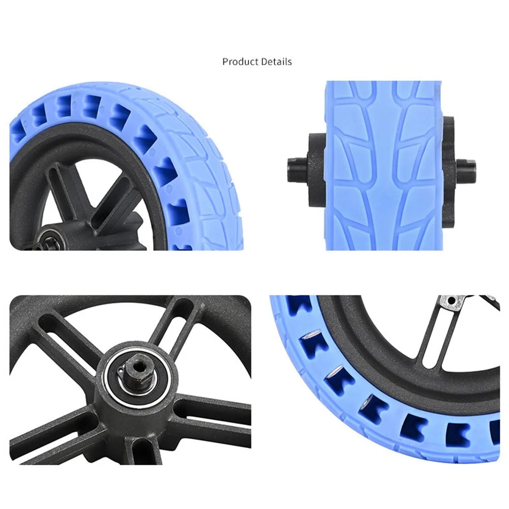 8.5inch Rubber Solid Tire for Xiaomi M365 Pro / Pro 2 / Pro 3 Electric Scooter Shock Absorber Damping Tyre with Wheel Hub - Blue - 3