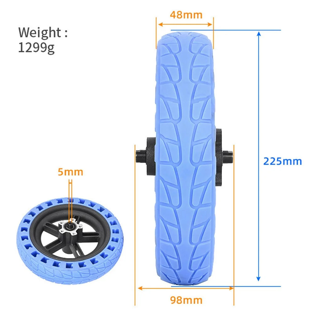8.5inch Rubber Solid Tire for Xiaomi M365 Pro / Pro 2 / Pro 3 Electric Scooter Shock Absorber Damping Tyre with Wheel Hub - Blue - 4