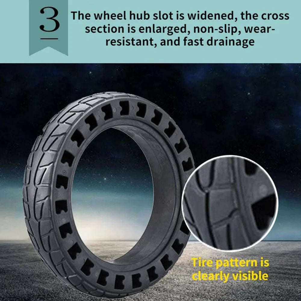 8.5inch Rubber Honeycomb Tire for Xiaomi M365 / Pro / 1S / Pro 2 Electric Scooter Shock Absorber Damping Tyre - Blue - 4