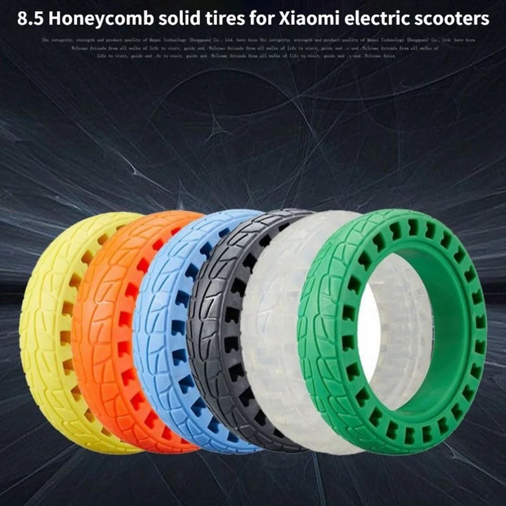 8.5inch Rubber Honeycomb Tire for Xiaomi M365 / Pro / 1S / Pro 2 Electric Scooter Shock Absorber Damping Tyre - Blue - 7